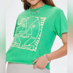 Green Pink Floyd Graphic T-Shirt